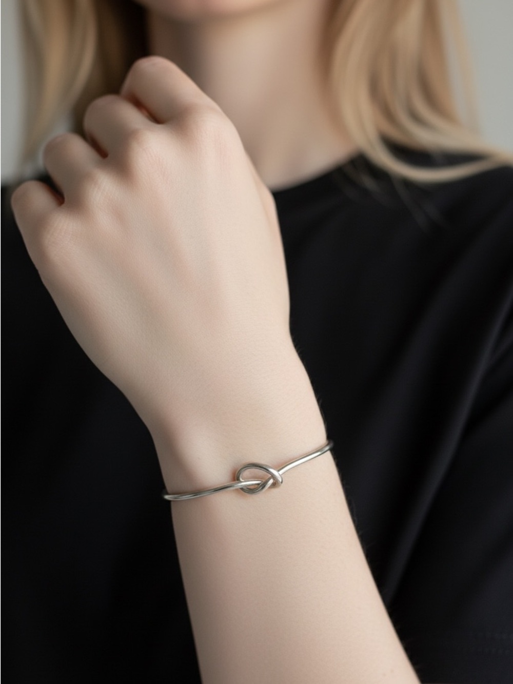 9/25 Elegant Silver Knot Bracelet - Women's Jewelry